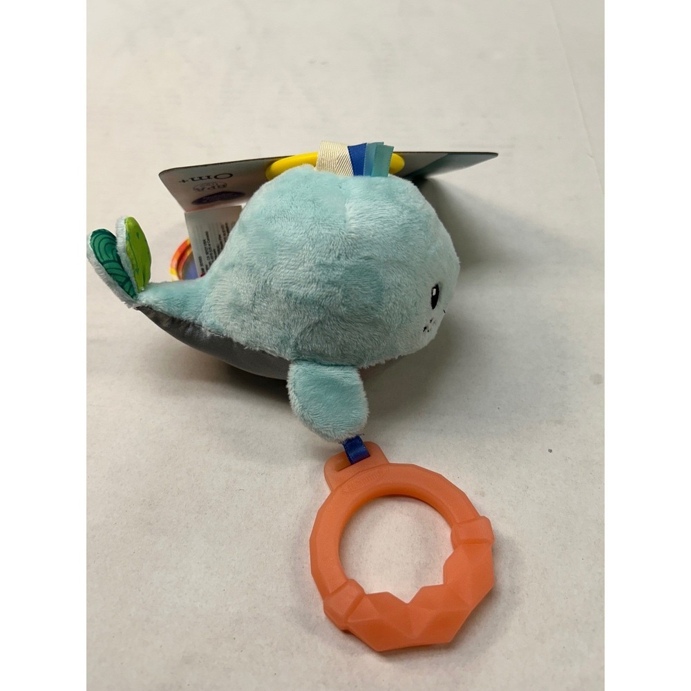 Infantino Gogaga Big Softy Sea Chime Blue Whale Baby Stroller Toy Teether Mirror - Picture 4 of 16